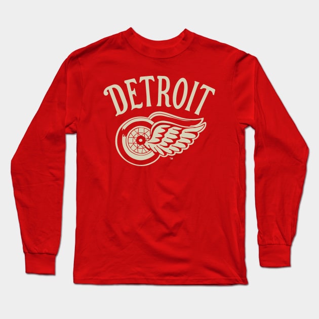 Detroit Wings-City Long Sleeve T-Shirt by karenblanco